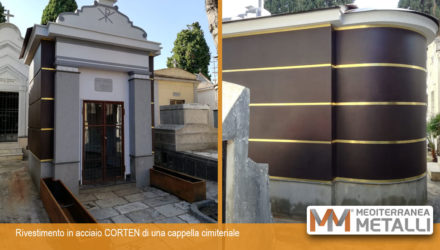 Rivestimento in acciaio CORTEN cappella cimiteriale: guarda i nuovi lavori